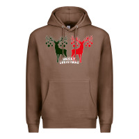 Chestnut Merry Christmas Reindeer Premium Hoodie - Bettercallsaul