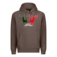 Coffee Merry Christmas Reindeer Premium Hoodie - Bettercallsaul