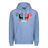 Colony Blue Merry Christmas Reindeer Premium Hoodie - Bettercallsaul