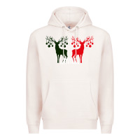 Pale Pink Merry Christmas Reindeer Premium Hoodie - Bettercallsaul