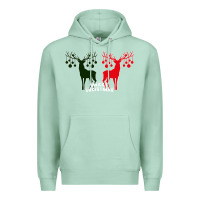 Seafoam Merry Christmas Reindeer Premium Hoodie - Bettercallsaul