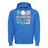 True Royal 100 mermazing days Zipper Hoodie - MaliasSmallBusiness