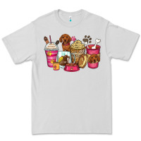 Dove Grey dachshund coffee cups Premium Tee - Zillion Design Studio