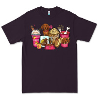 Plum dachshund coffee cups Premium Tee - Zillion Design Studio
