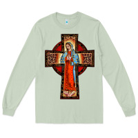 Matcha lady of guadalupe leopard cross Long Sleeve Tee - BarkalooDesign