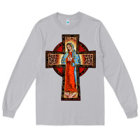 Moon Dust lady of guadalupe leopard cross Long Sleeve Tee - BarkalooDesign