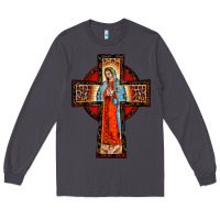 Smoke lady of guadalupe leopard cross Long Sleeve Tee - BarkalooDesign