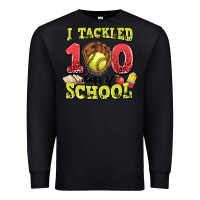 Black i tackled days of school softball Premium Sweatshirt - LillyAllenDesigns