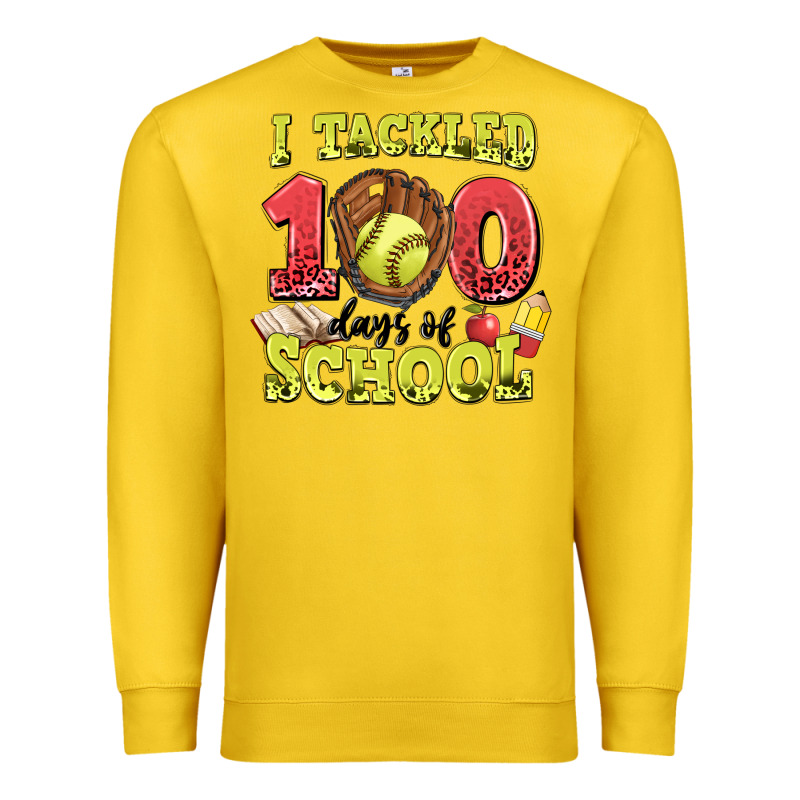 I Tackled Days Of School Softball Premium Sweatshirt by LillyAllenDesigns | Teevron