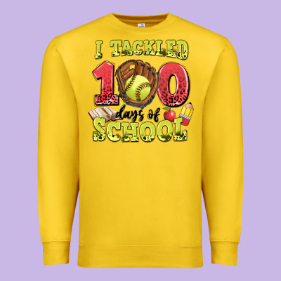 I Tackled Days Of School Softball Premium Sweatshirt Designed By Lillyallendesigns