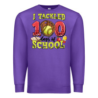 Purple i tackled days of school softball Premium Sweatshirt - LillyAllenDesigns