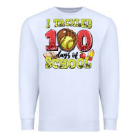 White i tackled days of school softball Premium Sweatshirt - LillyAllenDesigns