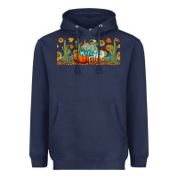 Navy welcome fall Heavyweight Hoodie - BundleAndBundleShop