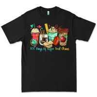 Black 100 days of coffee and chaos coffee cups Premium Tee - Zillion Design Studio