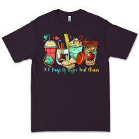 Plum 100 days of coffee and chaos coffee cups Premium Tee - Zillion Design Studio