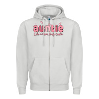 Dove Grey auntie like a mom only cooler Zipper Hoodie - MaliasSmallBusiness