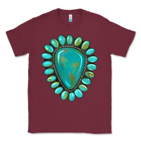 Burgundy western gemstone turquoise Classic Tee - Artiststas