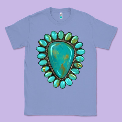 Western Gemstone Turquoise Classic Tee Designed By Artiststas