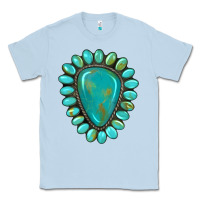 Dusty Blue western gemstone turquoise Classic Tee - Artiststas