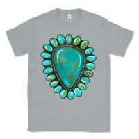 Heather Grey western gemstone turquoise Classic Tee - Artiststas