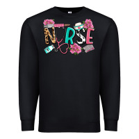 Black nurse Premium Sweatshirt - LillyAllenDesigns