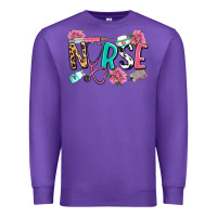 Purple nurse Premium Sweatshirt - LillyAllenDesigns