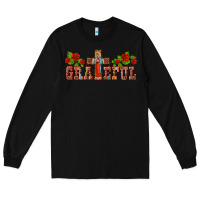 Black grateful guadalupe cross Long Sleeve Tee - BarkalooDesign