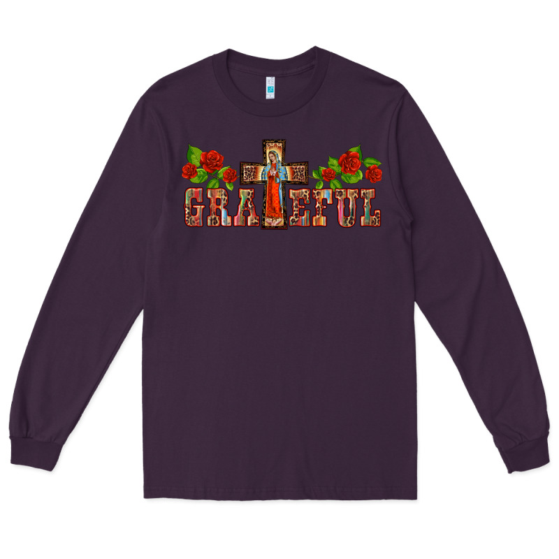 Grateful Guadalupe Cross Long Sleeve Tee by BarkalooDesign | Teevron