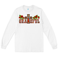 White grateful guadalupe cross Long Sleeve Tee - BarkalooDesign