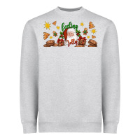 Heather Grey Christmas feeling jolly santa Heavyweight Sweatshirt - Artiststas