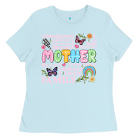 Baby Blue retro mother Ladies Tee - JahusDesignShop
