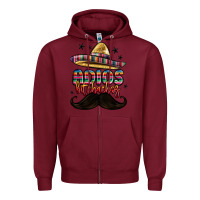 Burgundy adios bitchachos Zipper Hoodie - MaliasSmallBusiness