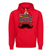 Red adios bitchachos Zipper Hoodie - MaliasSmallBusiness