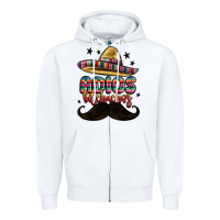 White adios bitchachos Zipper Hoodie - MaliasSmallBusiness