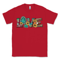 Red western gemstone sunflowers serape leopard turquoise love Classic Tee - Artiststas