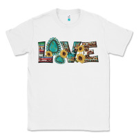White western gemstone sunflowers serape leopard turquoise love Classic Tee - Artiststas