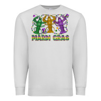 Dove Grey mardi gras crawfish Premium Sweatshirt - LillyAllenDesigns