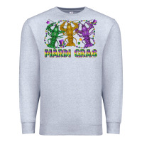 Heather Grey mardi gras crawfish Premium Sweatshirt - LillyAllenDesigns