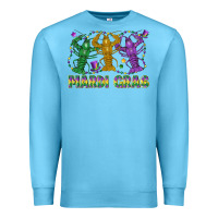 Ocean Blue mardi gras crawfish Premium Sweatshirt - LillyAllenDesigns