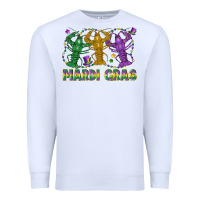 White mardi gras crawfish Premium Sweatshirt - LillyAllenDesigns
