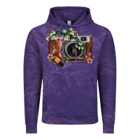 Cloud Purple floral eucalyptus film roll vintage camera Vintage Hoodie - FaDigitalArtStudio