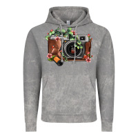 Cloud Rock floral eucalyptus film roll vintage camera Vintage Hoodie - FaDigitalArtStudio
