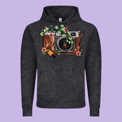 Floral Eucalyptus Film Roll Vintage Camera Vintage Hoodie Designed By Fadigitalartstudio