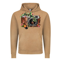 Vintage Camel floral eucalyptus film roll vintage camera Vintage Hoodie - FaDigitalArtStudio