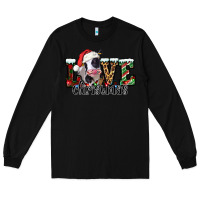 Black love Christmas cow Long Sleeve Tee - Jasminsmagicworld