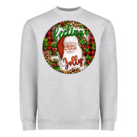 Heather Grey Christmas feeling jolly santa Heavyweight Sweatshirt - Artiststas