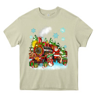 Mossy christmas santa and friends train Heavy Core Tee - Zillion Design Studio
