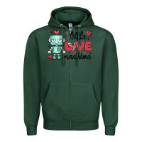 Sports Green little love machine Zipper Hoodie - MaliasSmallBusiness