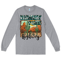 Heather Grey honky tonk highway Long Sleeve Tee - AdoDesignShop