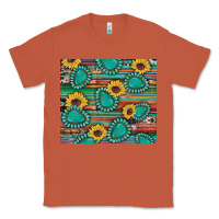 Copper western gemstone sunflowers serape cowhide glitter wooden Classic Tee - Artiststas